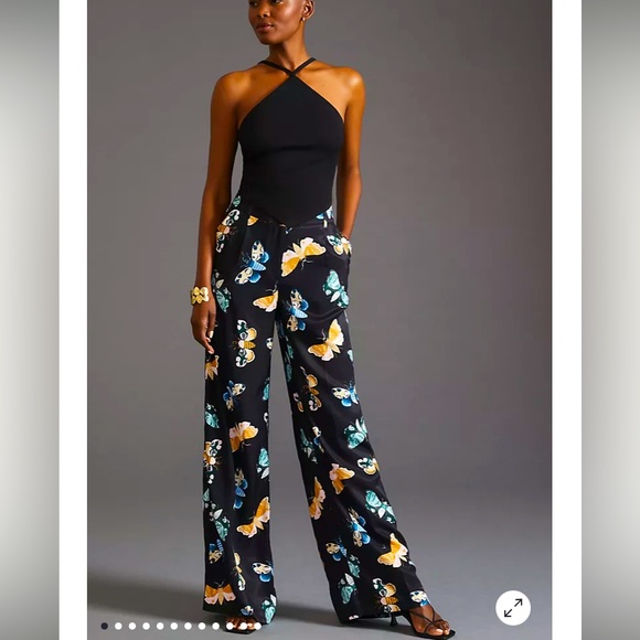 Anthropologie Pants - NWT SARAH GORDON X MAEVE PRINTED WIDE LEG PANTS • Anthropologie • Size 14